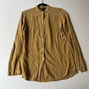 Lauren Ralph Lauren 100% Silk Broadcloth Button Down Shirt